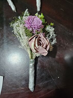 Handcrafted Mauve & Lavender Artificial Bridal Bouquet by Sola Wood